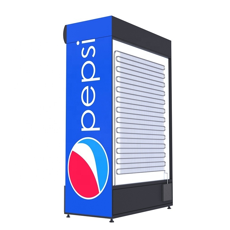 Commercial Glass Door Pepsi Soft Drink Display Refrigerator