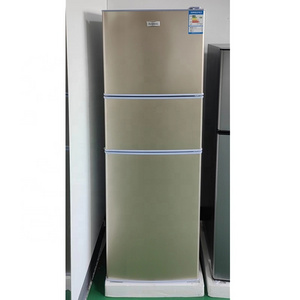 132L Home Three Doors Mini Upright Room Fridge