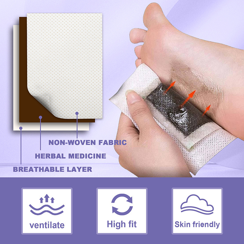 Factory Customization Natural Herbal Detox Foot Patch Improve Sleep Beauty Slimming Foot Pads