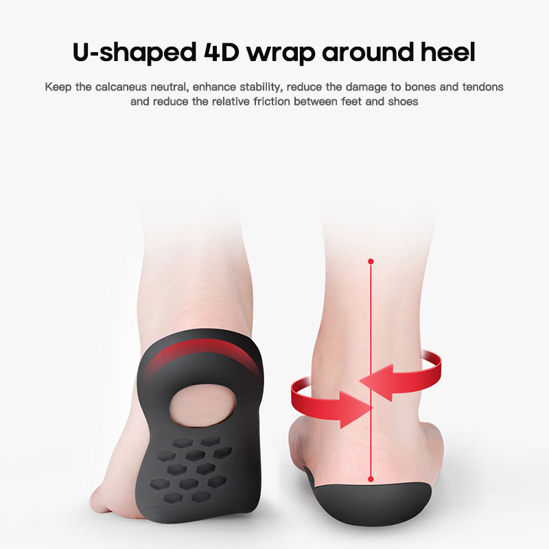 Unisex Orthopedic Insoles Orthotics Flat Foot Health Sole  Pad For Comfortable  Breathable Invisible Heigh Increase Insole