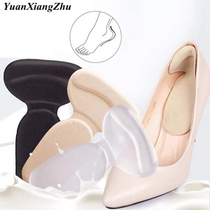 2-in-1 heel sticker Silicone Half Size pad T-shaped thickened anti-skid high heels anti-wear heel sticker