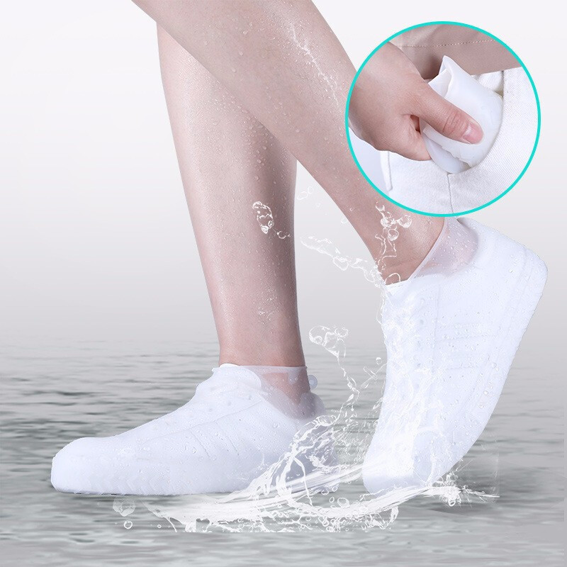 2023 New High Tube Waterproof Shoes Covers Long Length Slip-resistant Zipper Rain Boots Overshoes Waterproof Rainy Days Useful