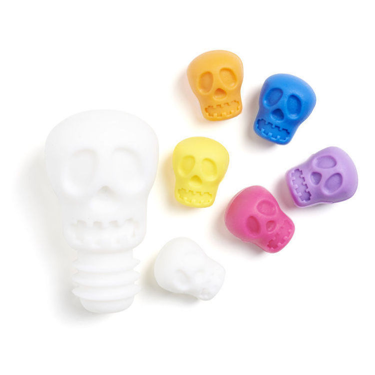 Cranium Bones Silicone Wine Glass Charms Drink Markers