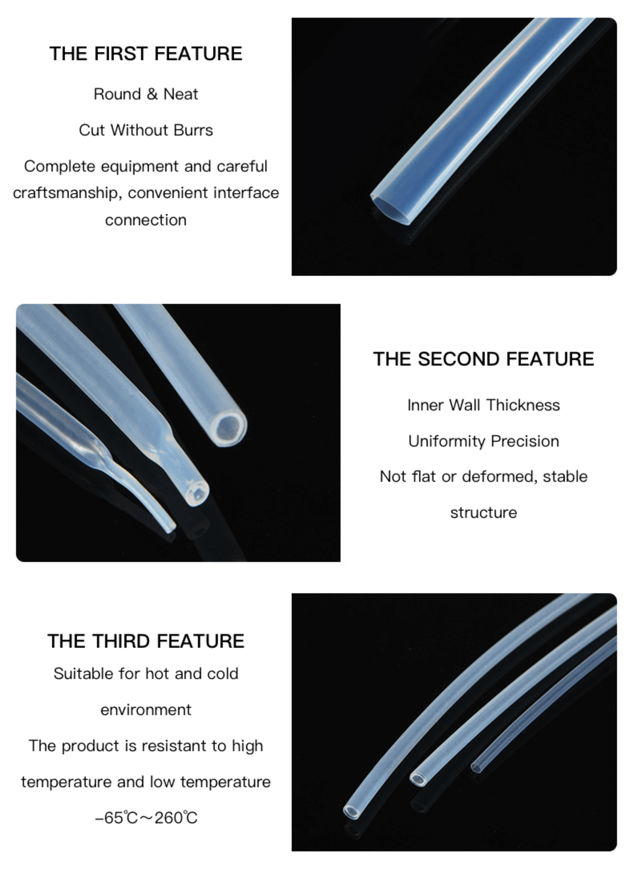 WWC 1.7 :1 4:1 Shrinkable Ratio Tubing PTFE Heat Shrink Tube Oil Resistant