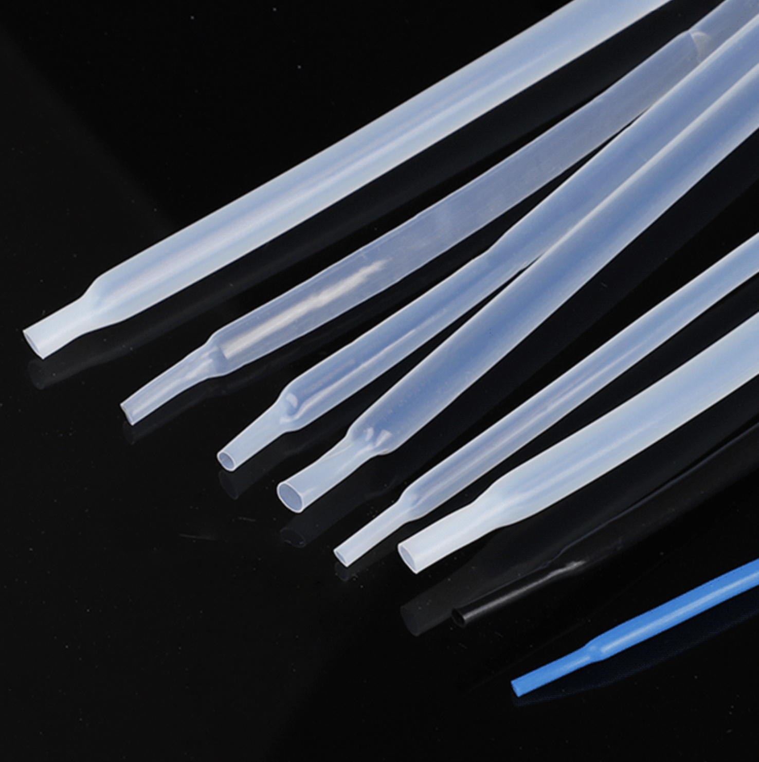 WWC Shrink Ratio 1.7:1 1mm 1.5mm 2mm 2.5mm 3mm 4mm 6mm 8mm 12mm Resistant Oil PTFE Heat Shrink Tubing