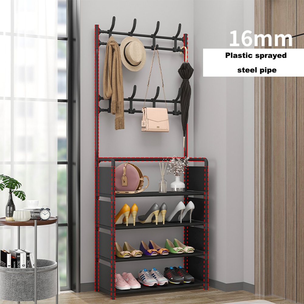 Simple dormitory indoor good-looking dustproof door rental home shoe rack coat rack integrated 2022 hot new