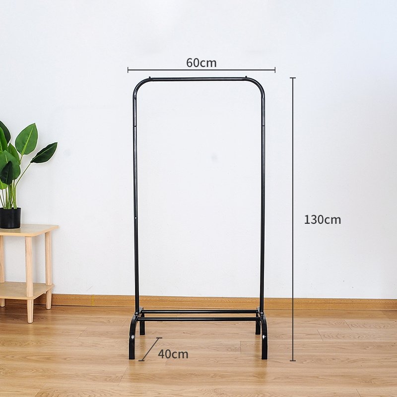 Simple coat rack double-bar clothes hanger floor indoor room clothes hanger household bedroom clothes storage rack