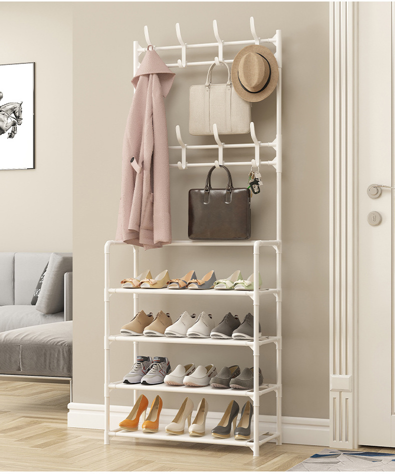 Living Room Bedroom Doorway Minimalist Shoe Rack Clothes Display Rack