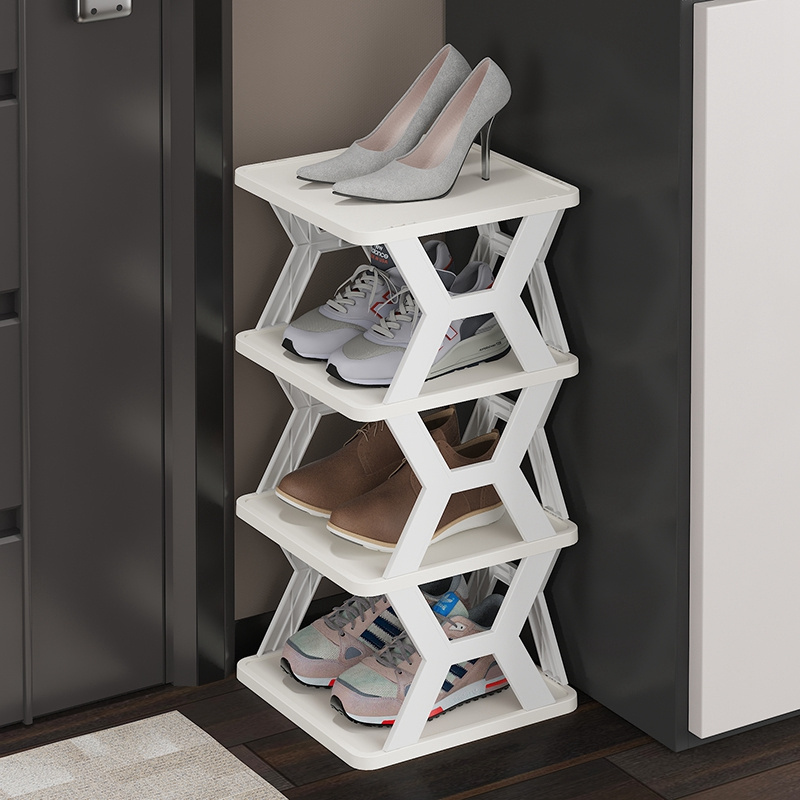 High Quality Multilevel Living Room Storage Rack Plastic Shoe Rack