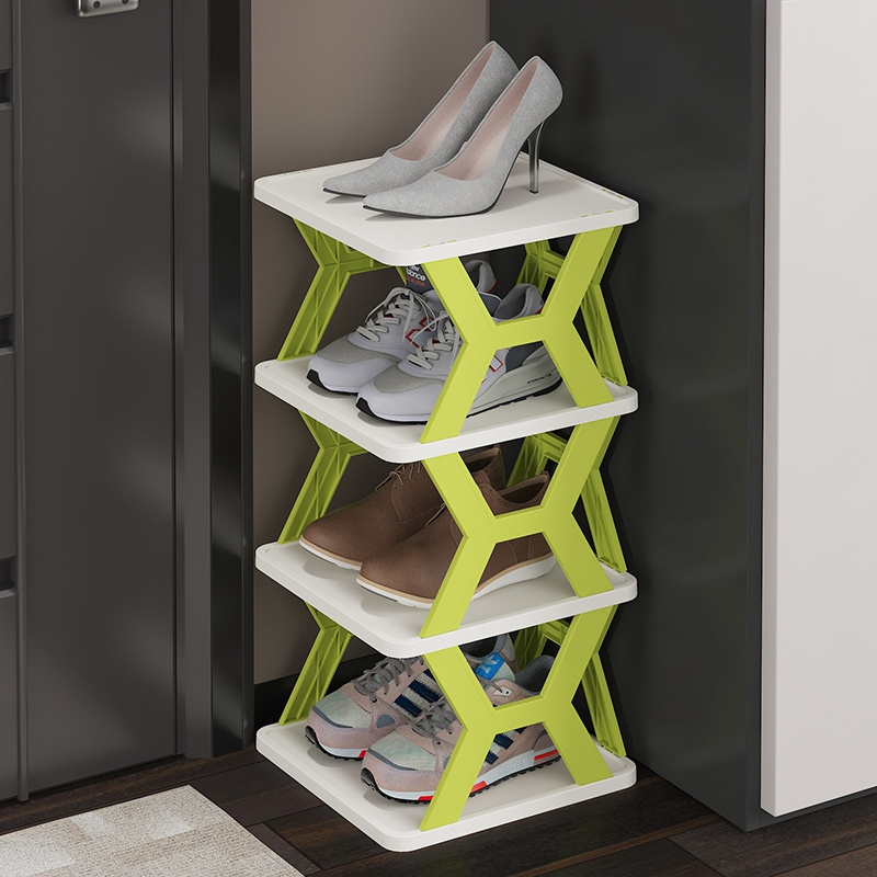 High Quality Multilevel Living Room Storage Rack Plastic Shoe Rack