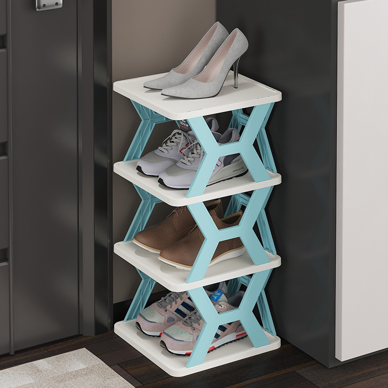 High Quality Multilevel Living Room Storage Rack Plastic Shoe Rack