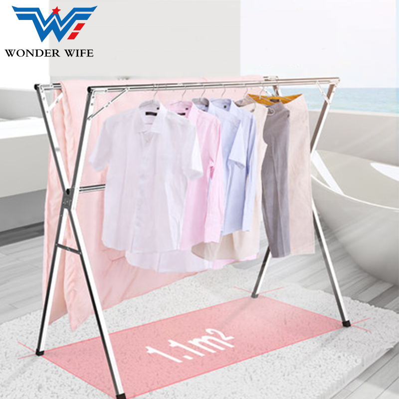 X Type Outdoor Folding Clothes Drying Rack Hanger Clothes Rack