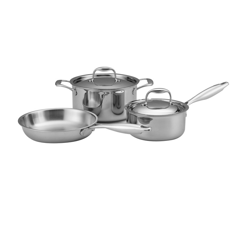 Customized service cookware Sets Kitchenware Non-Stick Stainless Steel Cooking Casserole Stockpot  Frying Pan