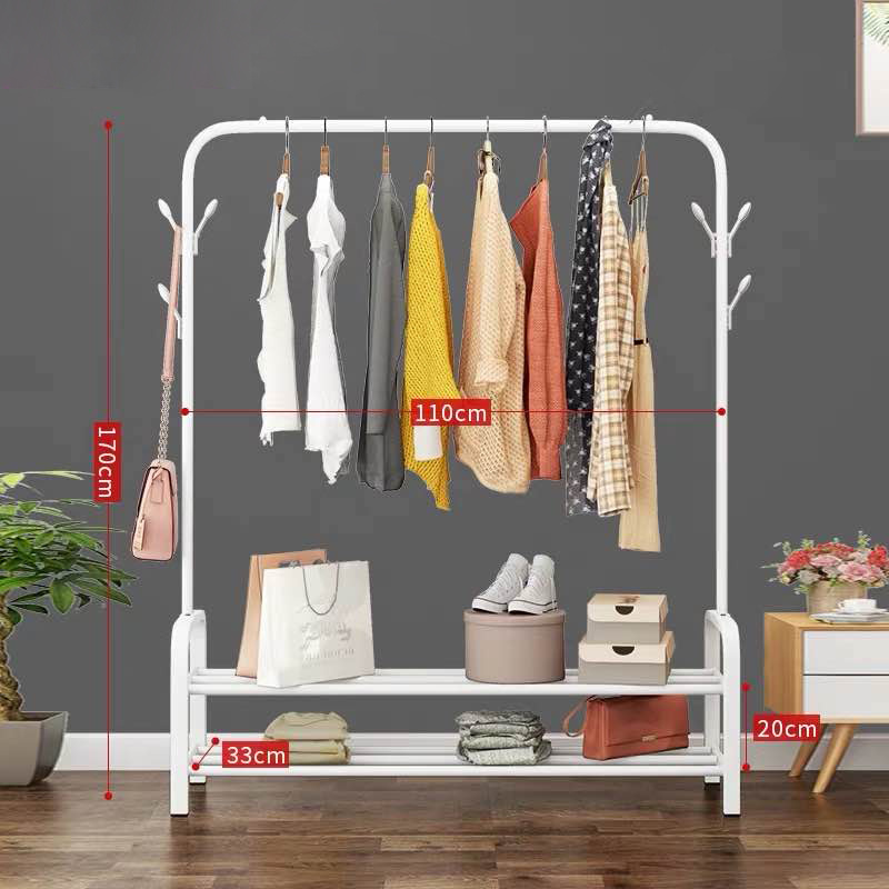 Eco-friendly Balcony Clothing Stand Metal Hanger Rack For Drying Clothes