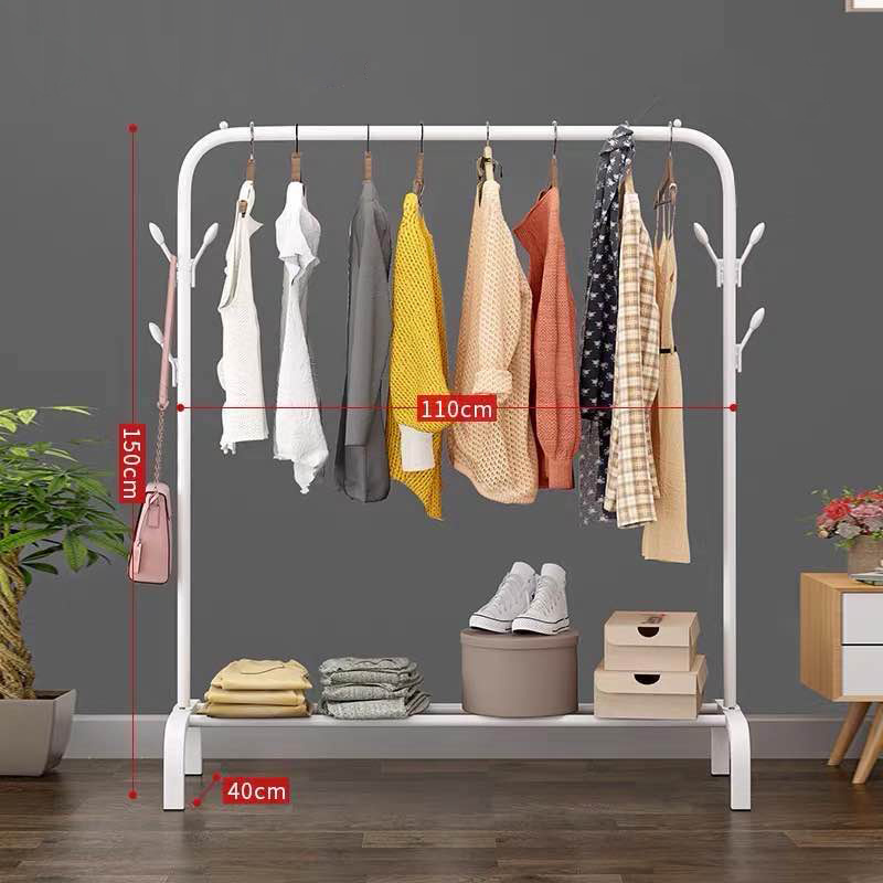 Eco-friendly Balcony Clothing Stand Metal Hanger Rack For Drying Clothes