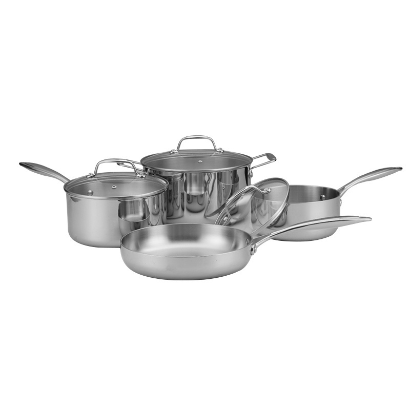 Customized service cookware Sets Kitchenware Non-Stick Stainless Steel Cooking Casserole Stockpot  Frying Pan