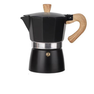 6 Cup Aluminum Induction Classic Moka Coffee Pot Stovetop Espresso Coffee Maker with Soft Touch Handle