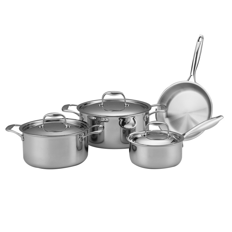 Customized service cookware Sets Kitchenware Non-Stick Stainless Steel Cooking Casserole Stockpot  Frying Pan