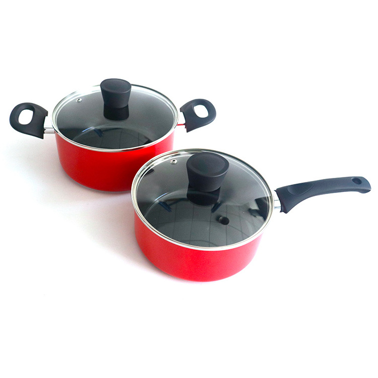 Aluminum High Quality Nonstick Sauce Pan With Induction Bottom Or Sprial Bottom Cookware Set