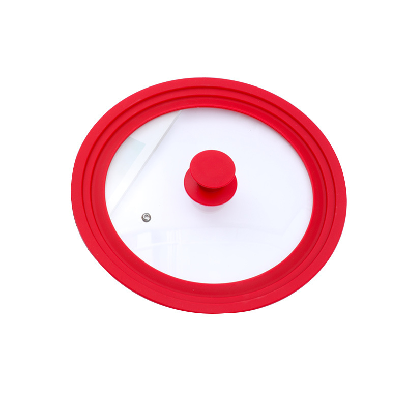 Hot Multi-Size Tempered Glass Pot Lid With Silicone Rim