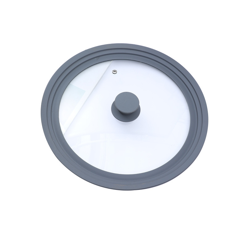 Hot Multi-Size Tempered Glass Pot Lid With Silicone Rim