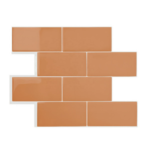 3D Waterproof PVC Wall Panels Home Interior Decoration Red Bricks Subway Peel Stickers Tiles Commercial Use Shower Panels