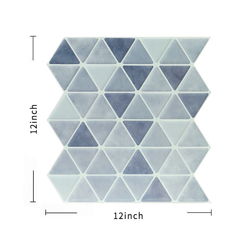 Waterproof Geometric Grey Marble Wallpaper PVC Peel and Stick Backsplash Tiles DIY Renovation for Kitchen and Bathroom