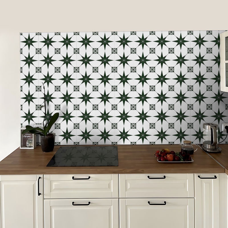 PVC Vinyl Wall Backsplash Tiktok Peel and Stick 3D Floral Waterproof Kitchen and Shower Plastic Flooring Tiles SelfAdhesive Use