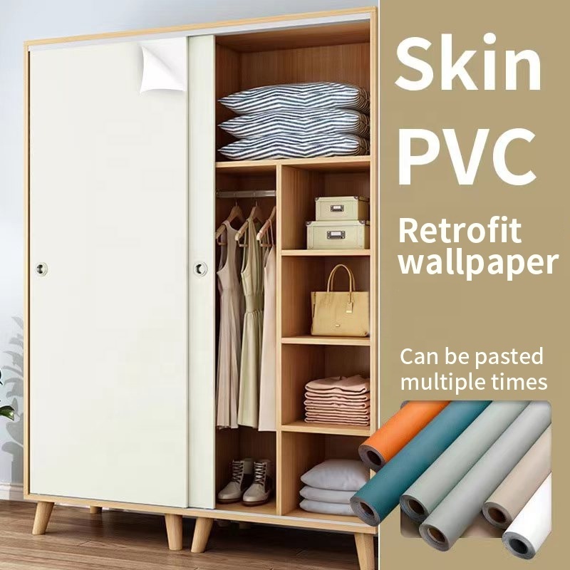 pvc solid color wallpaper waterproof for bathrooms