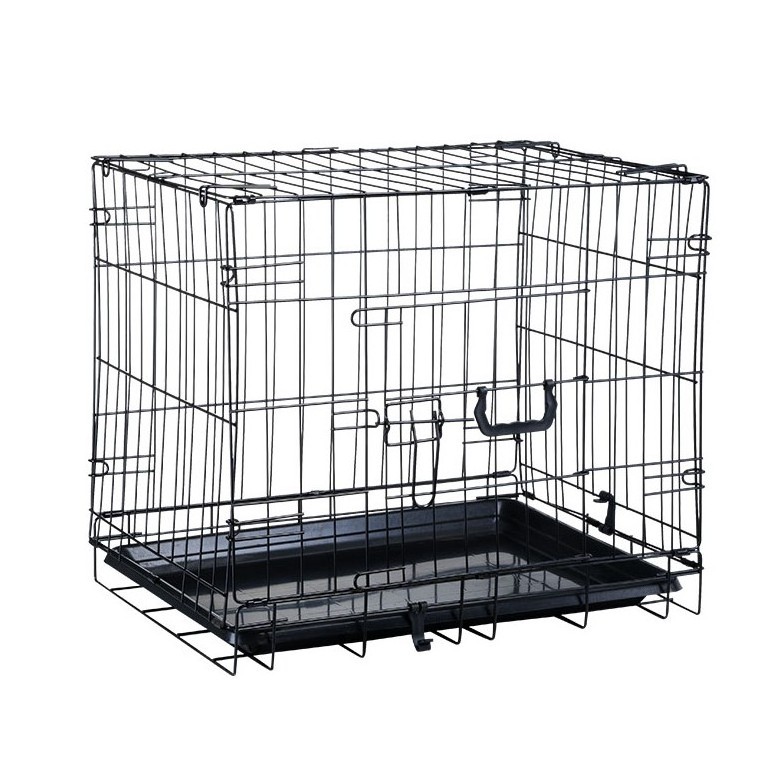 30 36 42  48  Inch Metal Foldable Dog Crates Cage,Metal Folding Dog Cage XXL Black Impact Dog Kennel Crate