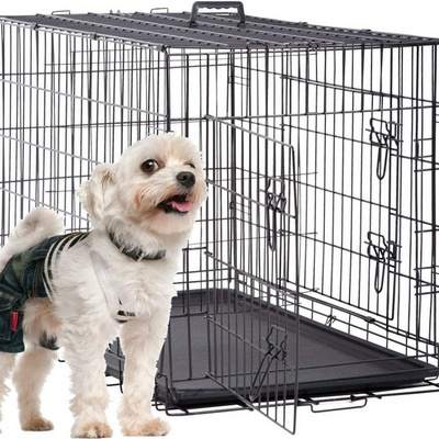 pet crates extra xxl large   big strong metal iron large size stainless steel foldable heavy duty dog cage and kennels