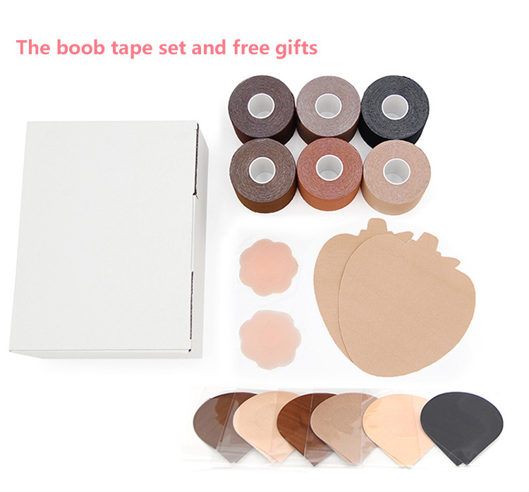 Free Shipping Boob Tape Adhesive Breast Lift Up Tape With Free Nipple Cover Test Patch