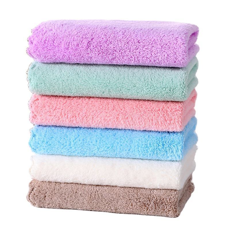 Highly Absorbent Coral Fleece Micro Fiber Wash Dish Cleaning Cloths Kitchen Towels Set