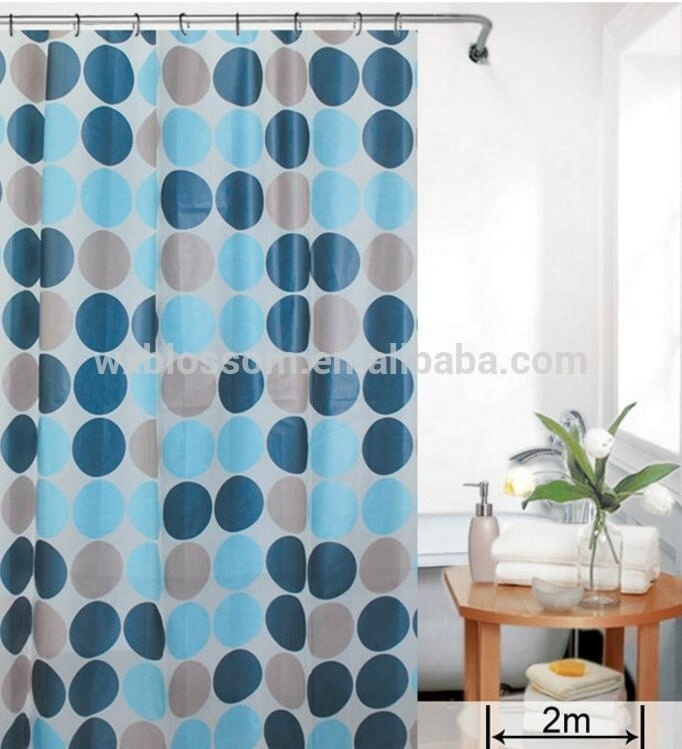 Fashionable eco-friendly PEVA printing unique shower curtain