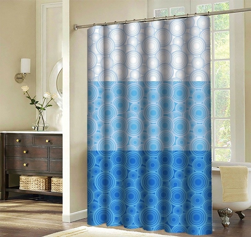 Unique Design and good quality waterproof cotton shower curtain