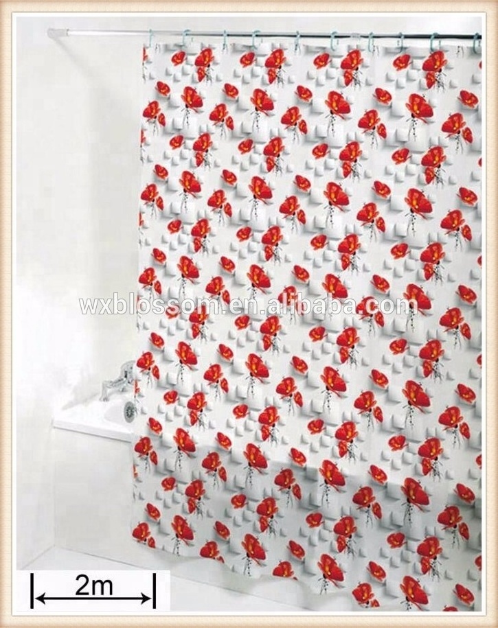 Cheap custom made PEVA clear shower curtain liner