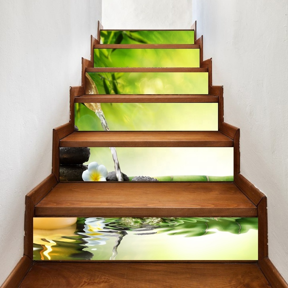 Removable Hot sale PVC printed stair wall sticker decal