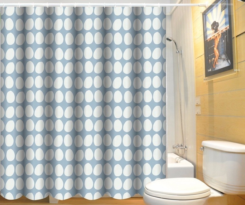 Unique Design and good quality waterproof cotton shower curtain