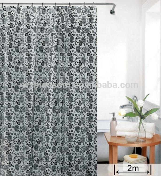 Fashionable eco-friendly PEVA printing unique shower curtain