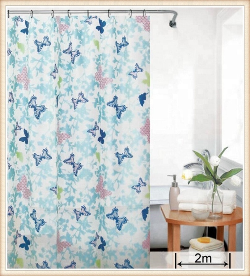 Cheap custom made PEVA clear shower curtain liner