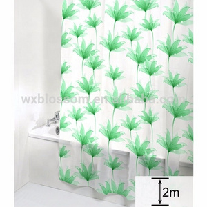 Fashionable eco-friendly PEVA printing unique shower curtain