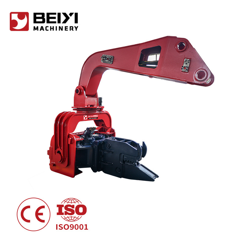 18-65tT excavator mounted vibratory hammer for driving sheet pile concrete pile and casing