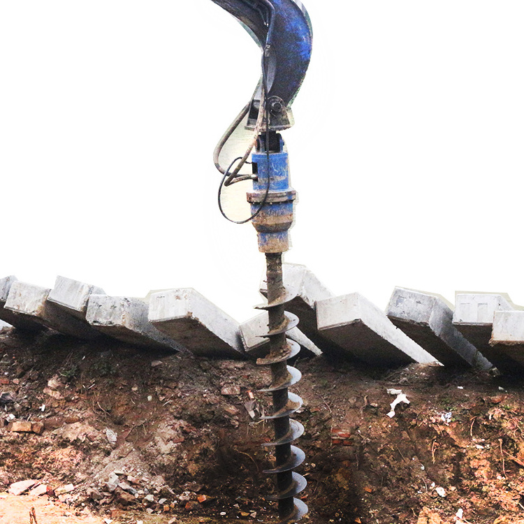 hydraulic earth drill screw pile driver machine digger auger for ground screw drilling excavator attachment machinery parts