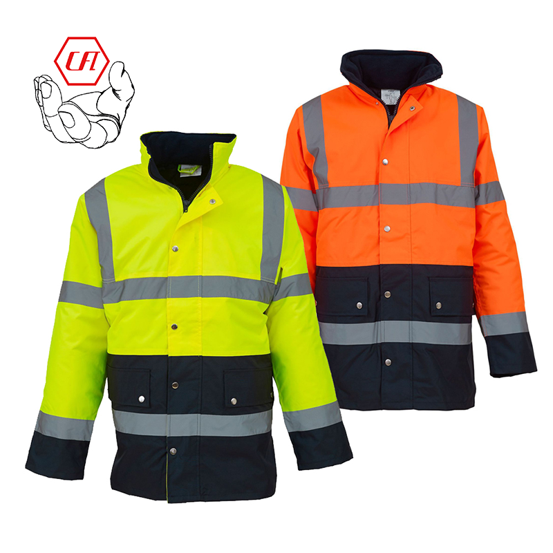 Mens High Visibility Reflective safety jacket Mens Safety Workwear  reflective hoodie construction jacket