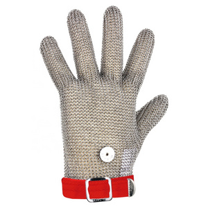 Slaughter 316L Stainless Steel Mesh Chain Mail Cut Resistant Five Finger Butcher Gloves