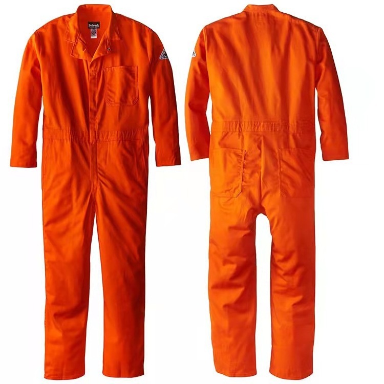 Wholesale Workwear  Cotton Flame Retardant Coverall Fire Resistance Clothing Pilot Coveralls with Reflector