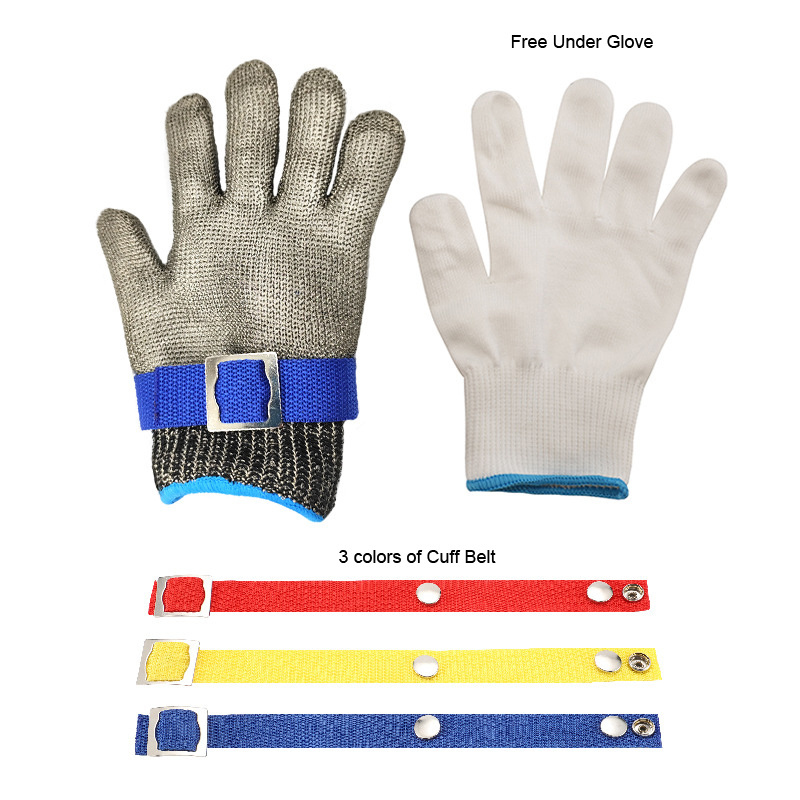 Level 9 Cut Resistant 316L Stainless Steel Mesh Butcher Slaughter Meat Cutting Fishing Safety Gloves