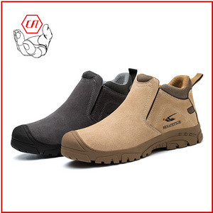 Khaki 6KV Insulation Safety Boot Leather Men Safety Shoe Electric Hazard Composite Toe Industrial Men's Work Shoes