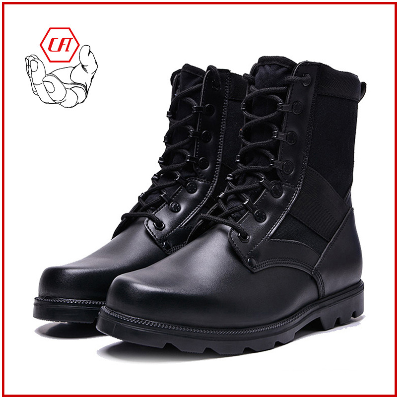 Microfiber Leather Safety Boots Steel Toe Martin Boots Men's Safety Shoes Black Combat Boots