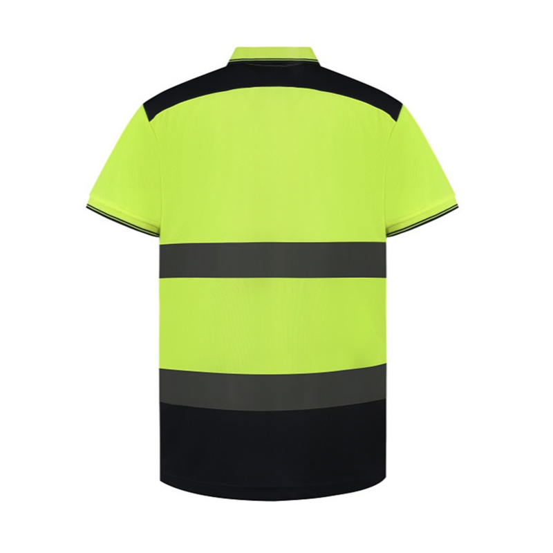 EN 20471 Class 2 Safety Polo Shirt Reflective Construction Hi-viz Work Wear t Shirts for Women and Men